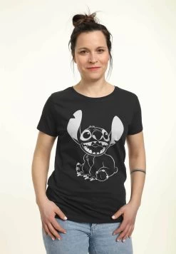 Disney LiloStitch Negative- T-Shirt Con Stampa - Black