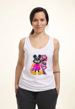 Mickey Mouse And Friends Disney Classic Airbrushed- Top - White