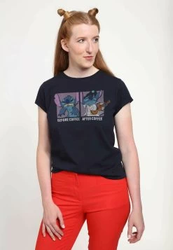 Disney Lilo & Stitch Stitch CoffeeT-Shirt Con StampaNavy Blue Donna T-shirt E Top H3A21E07W-K11 -Disney 012196b995fc4081b6c00582b8098e81