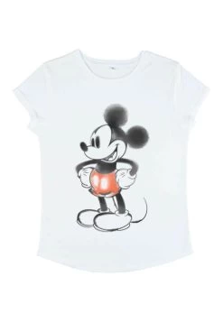 Disney Classic Mickey Mickey WateryT-Shirt Con StampaWhite Donna T-shirt E Top H3A21E047-A11 -Disney 07d6339c1ae3443caab08b33a8888596