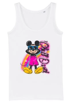 Mickey Mouse And Friends Disney Classic Airbrushed- Top - White -Disney 08c3a71b5af146ae9f7a72c6450ceae9