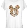 Disney Mickey Classic Floral MickeyT-Shirt Con StampaWhite Donna T-shirt E Top H3A21DBC1-A11