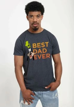 Disney Mickey Classic Best Goof UnisexT-Shirt Con StampaMelange Black Uomo T-shirt E Polo H3A2100GE-Q11