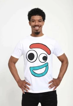 Disney Toy Story 4 Big Face Smiling Forky UnisexT-Shirt Con StampaWhite Uomo T-shirt E Polo H3A22O0GD-A11