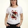 Disney Alice In Wonderland Queen Of Hearts - T-Shirt Con Stampa - White
