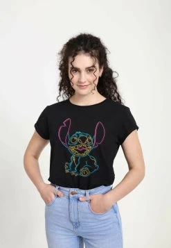 Disney Lilo & Stitch Neon StitchT-Shirt Con StampaBlack Donna T-shirt E Top H3A21D05R-Q11 -Disney 171bec6382874be78e08e260f4fb6258