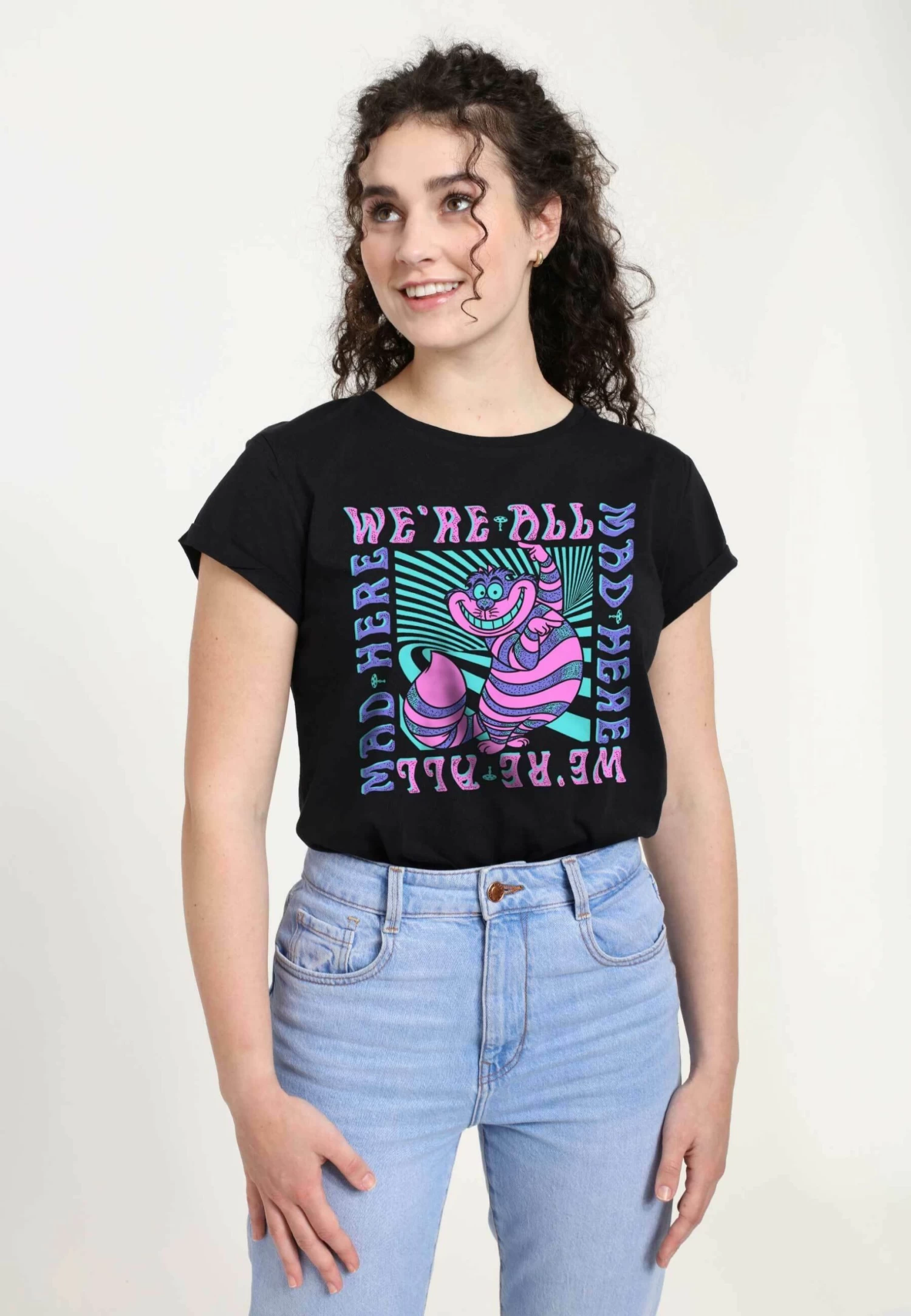 Disney Alice In Wonderland Mad Here TripT-Shirt Con StampaBlack Donna T-shirt E Top H3A21E02T-Q11 4 Disney Alice In Wonderland Mad Here TripT-Shirt Con StampaBlack Donna T-shirt E Top H3A21E02T-Q11 - immagine 4