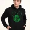 Disney Classic Mickey Micky ShamrocksFelpa Con CappuccioBlack Uomo Maglieria E Felpe H3A22S0O9-Q11