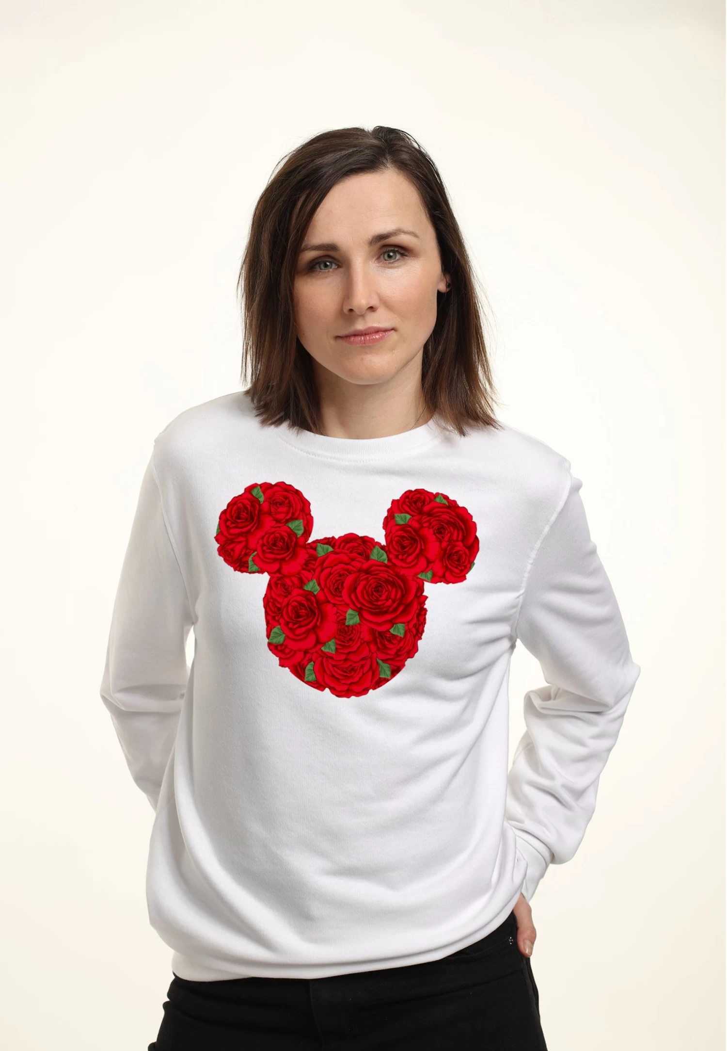 Disney Mickey Classic Mickey Mouse RosesFelpaWhite Donna Felpe H3A21J5MW-A11 3 Disney Mickey Classic Mickey Mouse RosesFelpaWhite Donna Felpe H3A21J5MW-A11 - immagine 3
