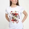 Disney Alice In Wonderland Queen Of HeartsT-Shirt Con StampaWhite Donna T-shirt E Top H3A21D0B3-A11