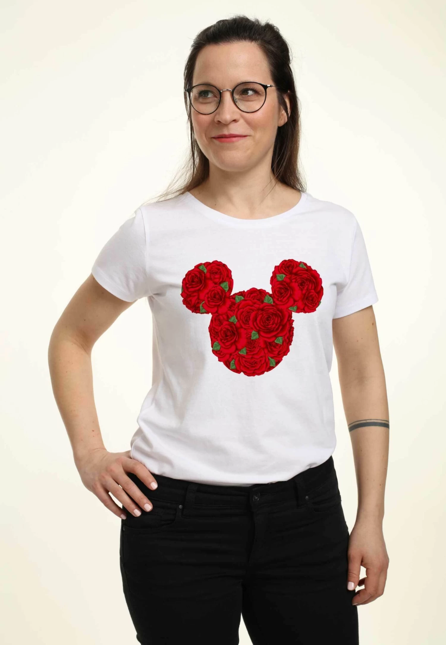 Disney Mickey Classic Mickey Mouse RosesT-Shirt Con StampaWhite Donna T-shirt E Top H3A21D25X-A11 3 Disney Mickey Classic Mickey Mouse RosesT-Shirt Con StampaWhite Donna T-shirt E Top H3A21D25X-A11 - immagine 3