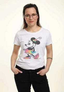 Disney Mickey Classic Dye MinnieT-Shirt Con StampaWhite Donna T-shirt E Top H3A21D3AD-A11