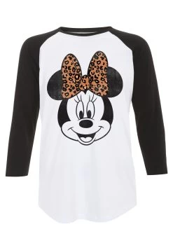 Disney Mickey And Friends Modern Minnie Face LeopardMaglietta A Manica LungaWhite Black Donna T-shirt E Top H3A21DBE0-A11 -Disney 2b1d03f683234497a3b912dc7ed2f3dc