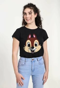 Disney Mickey & Friends Chip Big FaceT-Shirt Con StampaBlack Donna T-shirt E Top H3A21E05S-Q11 -Disney 2e62385c73c64a46875012e0cb3b2551
