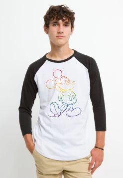 Disney Mickey Mouse Big PrideMaglietta A Manica LungaWhite Black Uomo T-shirt E Polo H3A22O5SD-A11 -Disney 3039b1917ce14e19a48da1f9decc30fc