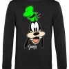 Disney Classic Mickey Goofy Big Face - Felpa - Black