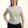 Disney Winnie The Pooh Acre MapT-Shirt Con StampaHeather Grey Donna T-shirt E Top H3A21D39C-C11