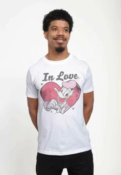 Disney Mickey Classic In Love Donald UnisexT-Shirt Con StampaWhite Uomo T-shirt E Polo H3A2101XO-A11 -Disney 35619bb1cf454aea92a47df135c6a76e