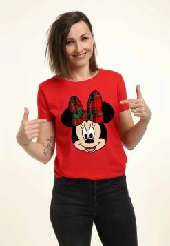 Disney Mickey Classic Big Minnie HolidayT-Shirt Con StampaRed Donna T-shirt E Top H3A21D2QZ-G11