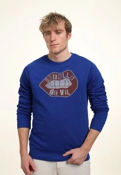 Disney Dnca Lip EmbroideryFelpaRoyal Blue Uomo Maglieria E Felpe H3A22S4GS-K12 -Disney 4158fc7b65fa43d3af1fb5660c7877d3