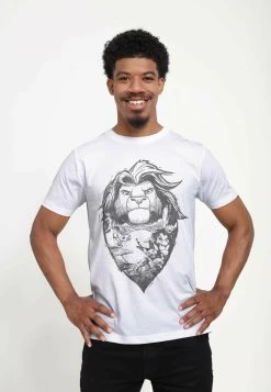 Disney The Lion King The Lino King UnisexT-Shirt Con StampaWhite Uomo T-shirt E Polo H3A22O05T-A11