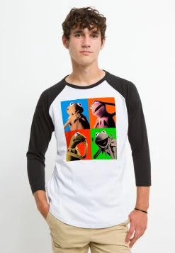 Disney Muppets Kermit PopMaglietta A Manica LungaWhite Black Uomo T-shirt E Polo H3A22O5RR-A11