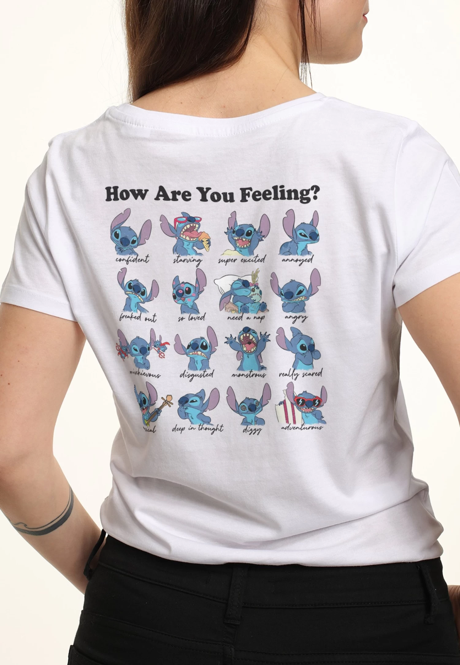 Disney Lilo & Stitch Stitch MoodsT-Shirt Con StampaWhite Donna T-shirt E Top H3A21DBGB-A11 3 Disney Lilo & Stitch Stitch MoodsT-Shirt Con StampaWhite Donna T-shirt E Top H3A21DBGB-A11 - immagine 3