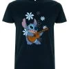 Disney Lilo & Stitch Stitch FlowersT-Shirt Con StampaNavy Blue Uomo T-shirt E Polo H3A21D44M-K11