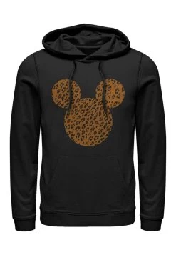 Disney Classic Mickey Cheetah Mouse - Felpa Con Cappuccio - Black