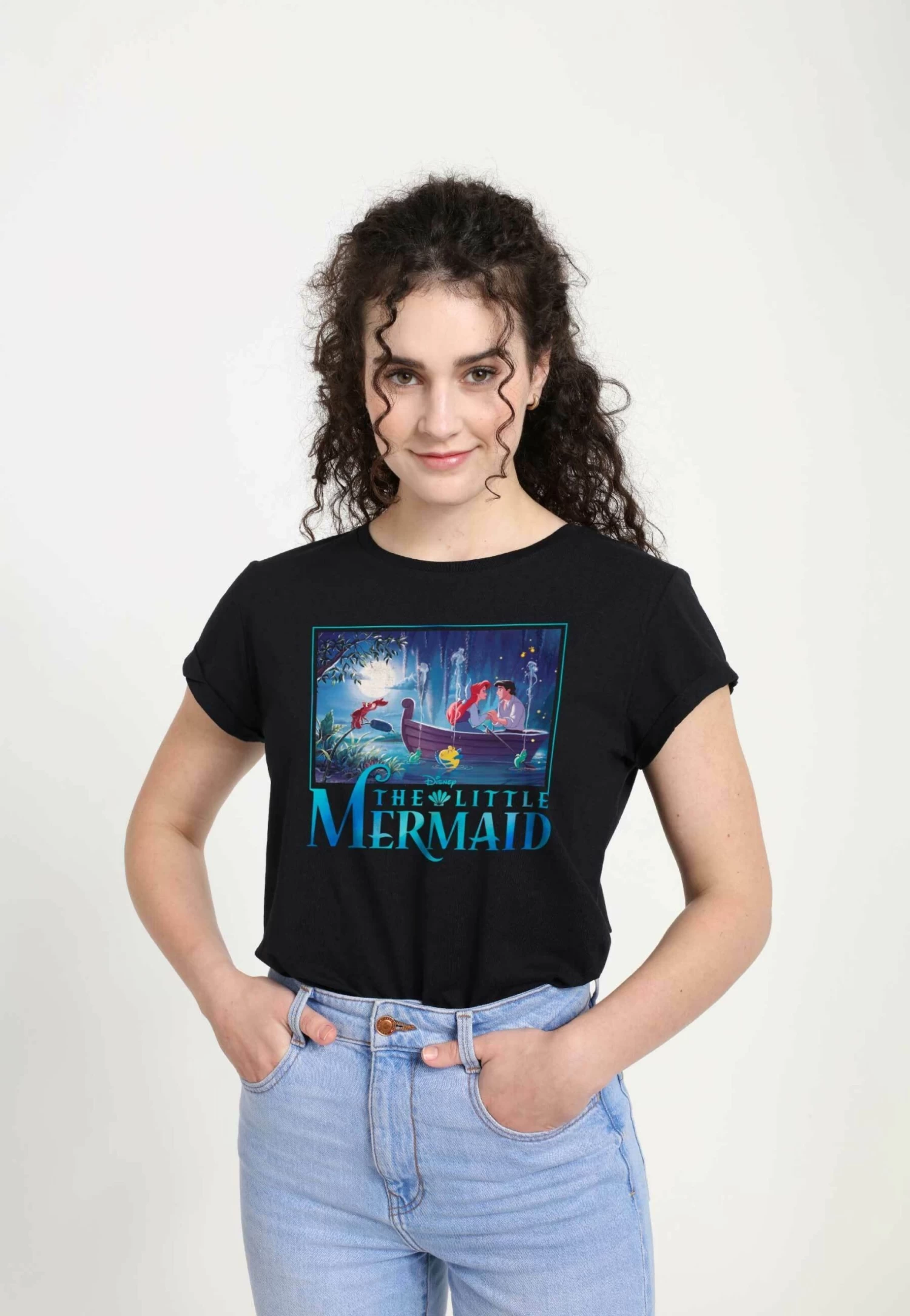 Disney The Little Mermaid Little Mermaid Title - T-Shirt Con Stampa - Black 4 Disney The Little Mermaid Little Mermaid Title - T-Shirt Con Stampa - Black - immagine 4