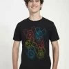 Disney Classic Mickey Neon Heads UnisexT-Shirt Con StampaBlack Uomo T-shirt E Polo H3A21028D-Q11