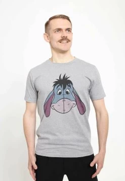 Disney Winnie The Pooh Eyore Big Face UnisexT-Shirt Con StampaMelange Grey Uomo T-shirt E Polo H3A22O0C9-C11