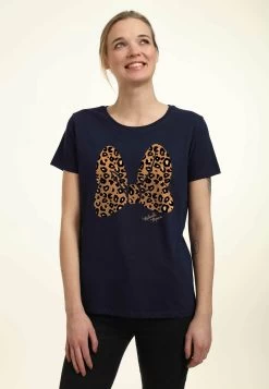Disney Mickey Classic Animal Print BowT-Shirt Con StampaNavy Blue Donna T-shirt E Top H3A21D1WZ-K11