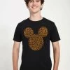 Disney Classic Mickey Cheetah Mouse UnisexT-Shirt Con StampaBlack Uomo T-shirt E Polo H3A21003W-Q11