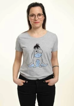 Disney 40 Disney Winnie The Pooh Basic Sketch EeyoreT-Shirt Con StampaHeather Grey Donna T-shirt E Top H3A21D1GK-C11
