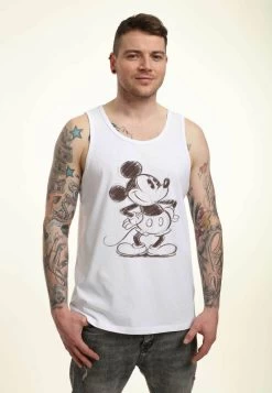 Disney Mickey Classic Sketchy Mickey- Top - White
