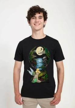Disney Peter Pan Keyhole Unisex - T-Shirt Con Stampa - Black