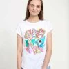Disney Princesses Neon PopT-Shirt Con StampaWhite Donna T-shirt E Top H3A21D05P-A11