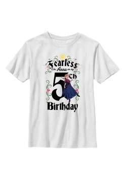 Disney Frozen Anna Birthday 5T-Shirt Con StampaWhite Bambini T-shirt & Top H3A26G18P-A11