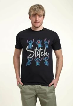 Disney Lilo & Stitch Stitch PosesT-Shirt Con StampaNavy Blue Uomo T-shirt E Polo H3A22O22Q-K11