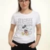Disney Mickey Mouse - T-Shirt Con Stampa - White