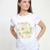 Disney Winnie The Pooh 100 Acre MapT-Shirt Con StampaWhite Donna T-shirt E Top H3A21D09G-A11