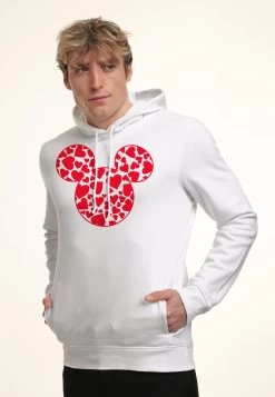 Mickey Mouse And Friends Disney Classic Mickey Hearts Fill - Felpa Con Cappuccio - White