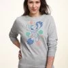 Disney Lilo Stitch Retro Tropical Tonal FelpaHeather Grey Donna Felpe H3A21J9KX-C11