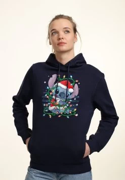 Disney 38 Disney Lilo & Stitch Xmas LightsFelpa Con CappuccioNavy Blue Donna Felpe H3A21J0QD-K11