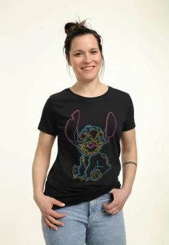 Disney Lilo & Stitch Neon StitchT-Shirt Con StampaBlack Donna T-shirt E Top H3A21D2PC-Q11 -Disney 936d66fde0034a68afd5163ce4055dbd