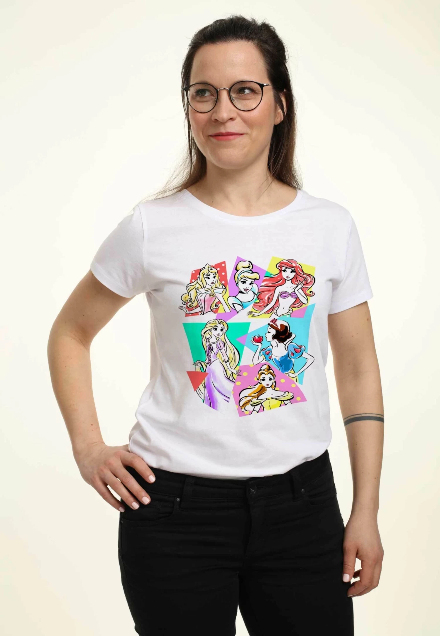 Disney Princesses Neon PopT-Shirt Con StampaWhite Donna T-shirt E Top H3A21D34F-A11 4 Disney Princesses Neon PopT-Shirt Con StampaWhite Donna T-shirt E Top H3A21D34F-A11 - immagine 4
