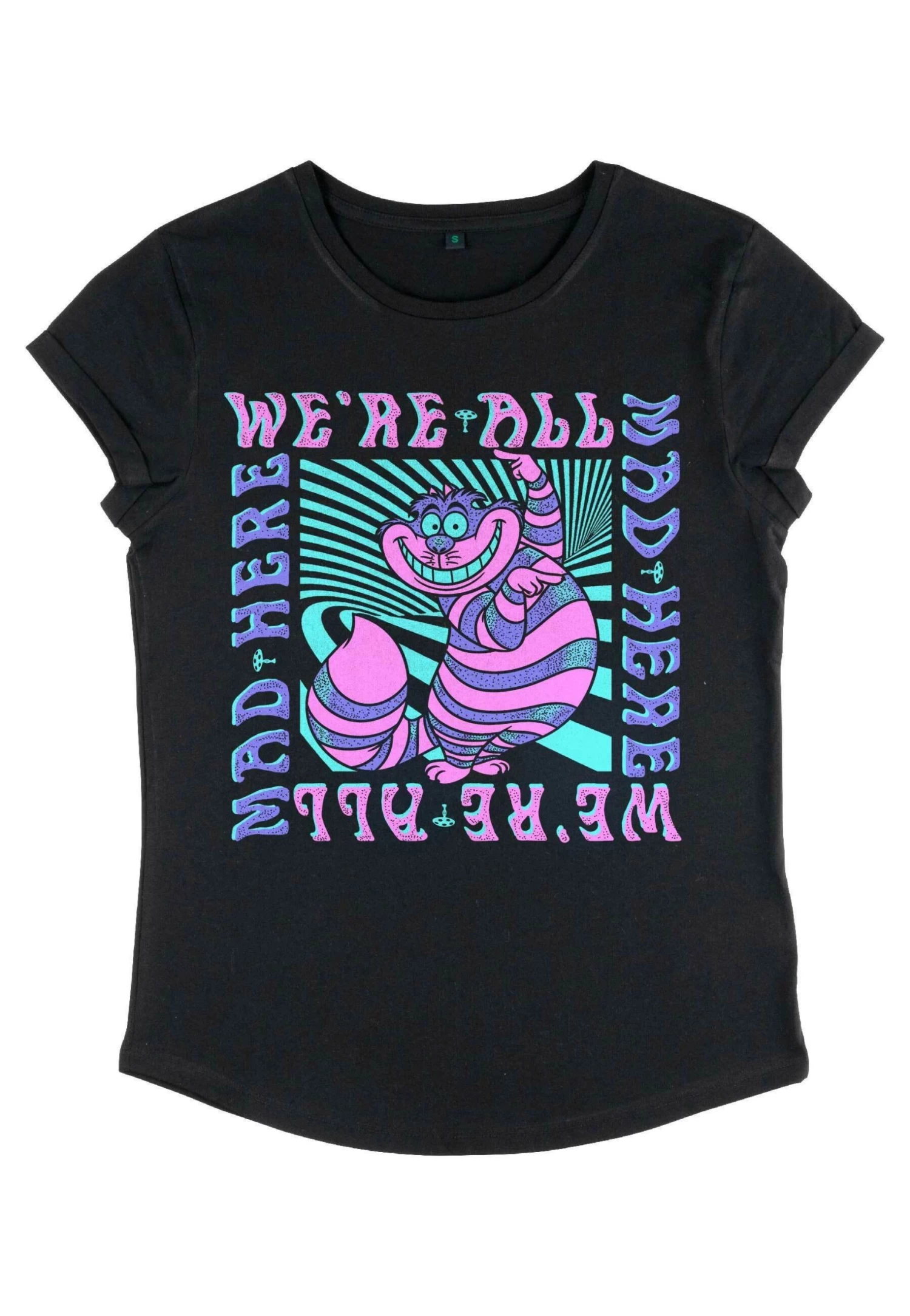 Disney Alice In Wonderland Mad Here TripT-Shirt Con StampaBlack Donna T-shirt E Top H3A21E02T-Q11 5 Disney Alice In Wonderland Mad Here TripT-Shirt Con StampaBlack Donna T-shirt E Top H3A21E02T-Q11 - immagine 5