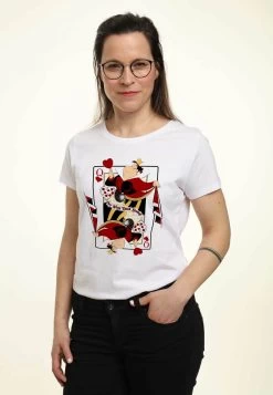 Disney Alice In Wonderland Queen Of Hearts - T-Shirt Con Stampa - White -Disney a69e06cbed1144c190b296ebd609d7fa