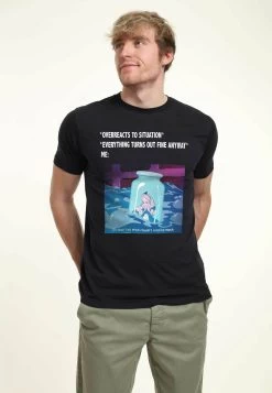 Disney Alice In Wonderland Anxiety MemeT-Shirt Con StampaNavy Blue Uomo T-shirt E Polo H3A2102ML-K11 -Disney b00431bb13df4dc1b9c999f5e87796a2